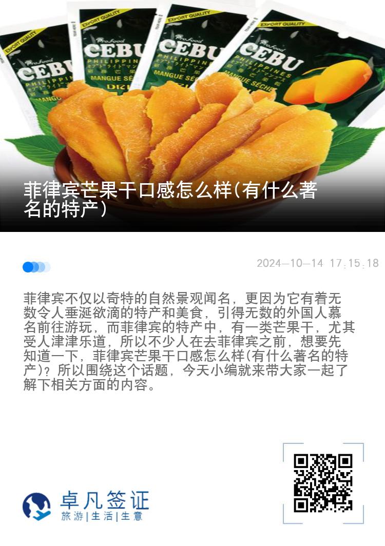菲律宾芒果干口感怎么样(有什么著名的特产)