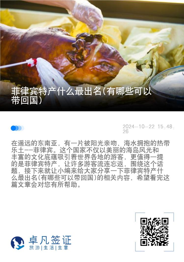 菲律宾特产什么最出名(有哪些可以带回国)